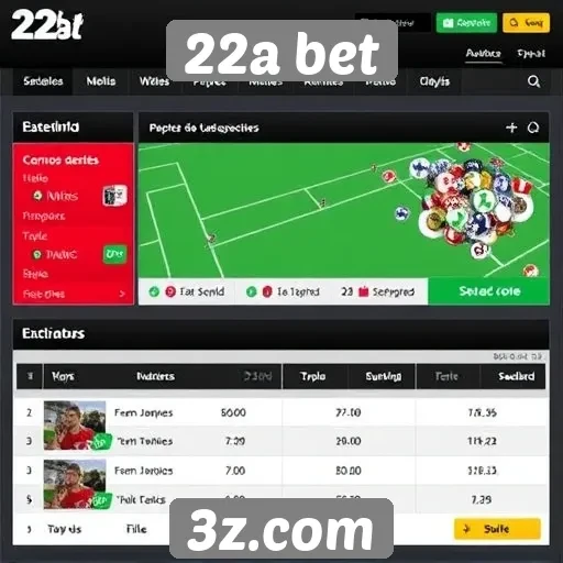 Avaliação das funcionalidades do site 22a bet
